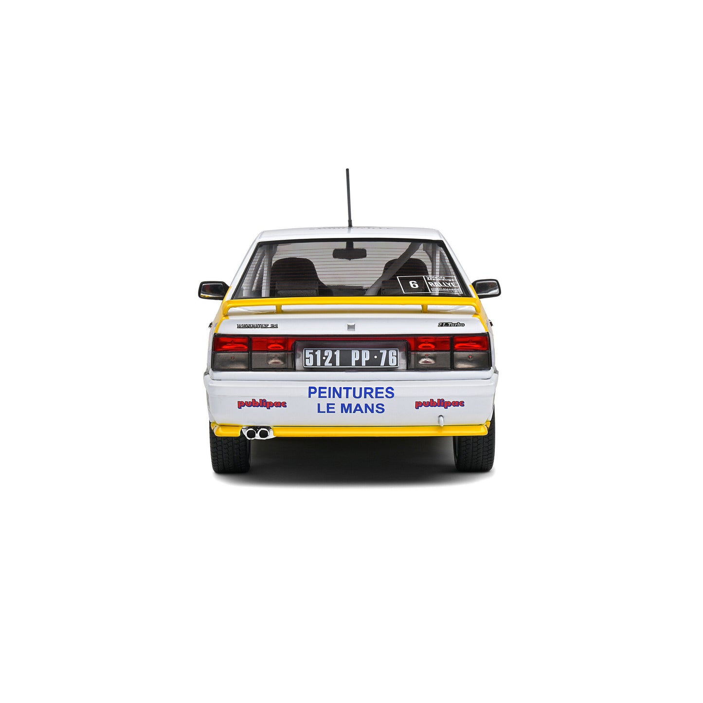 Mô hình xe Solido 1/18 Renault R21 Turbo Gr.A – Rally Charlemagne – 1991 – #15 M.Rats / M.Menard