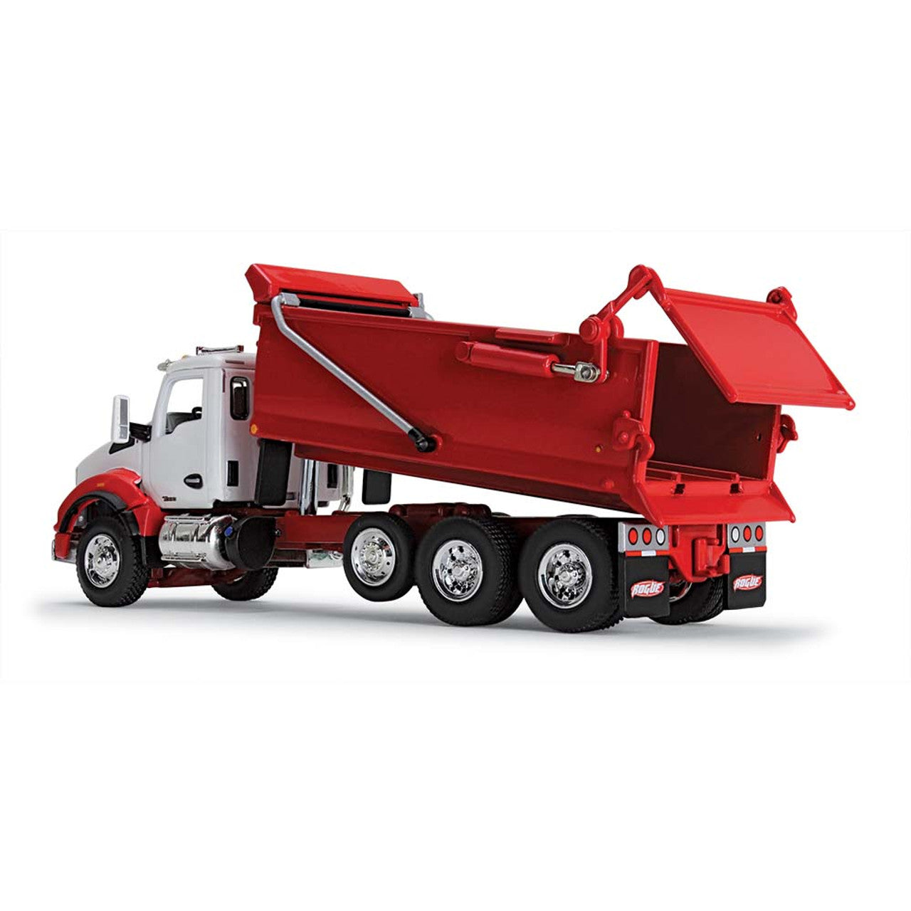 Mô hình xe DCP 1:64White/Viper Red Kenworth T880 Rogue Dump 60-1415