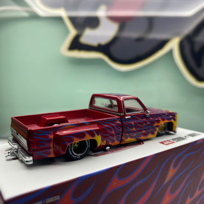 Mô hình xe Mini GT #127 SILVERADO DUALLY ON FIRE