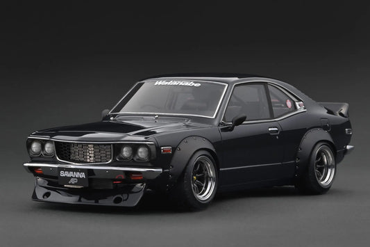 [PRE-SALE Q3/2025] Mô hình xe Ignition Model 1:18 Mazda Savanna (S124A) Semi Works Black - IG3728