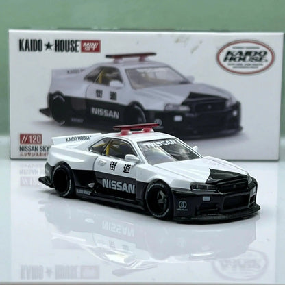 [PRE-ORDER] Mô hình xe Nissan Skyline GT-R R34 Kaido Works (V2 Aero) Police Mini-GT