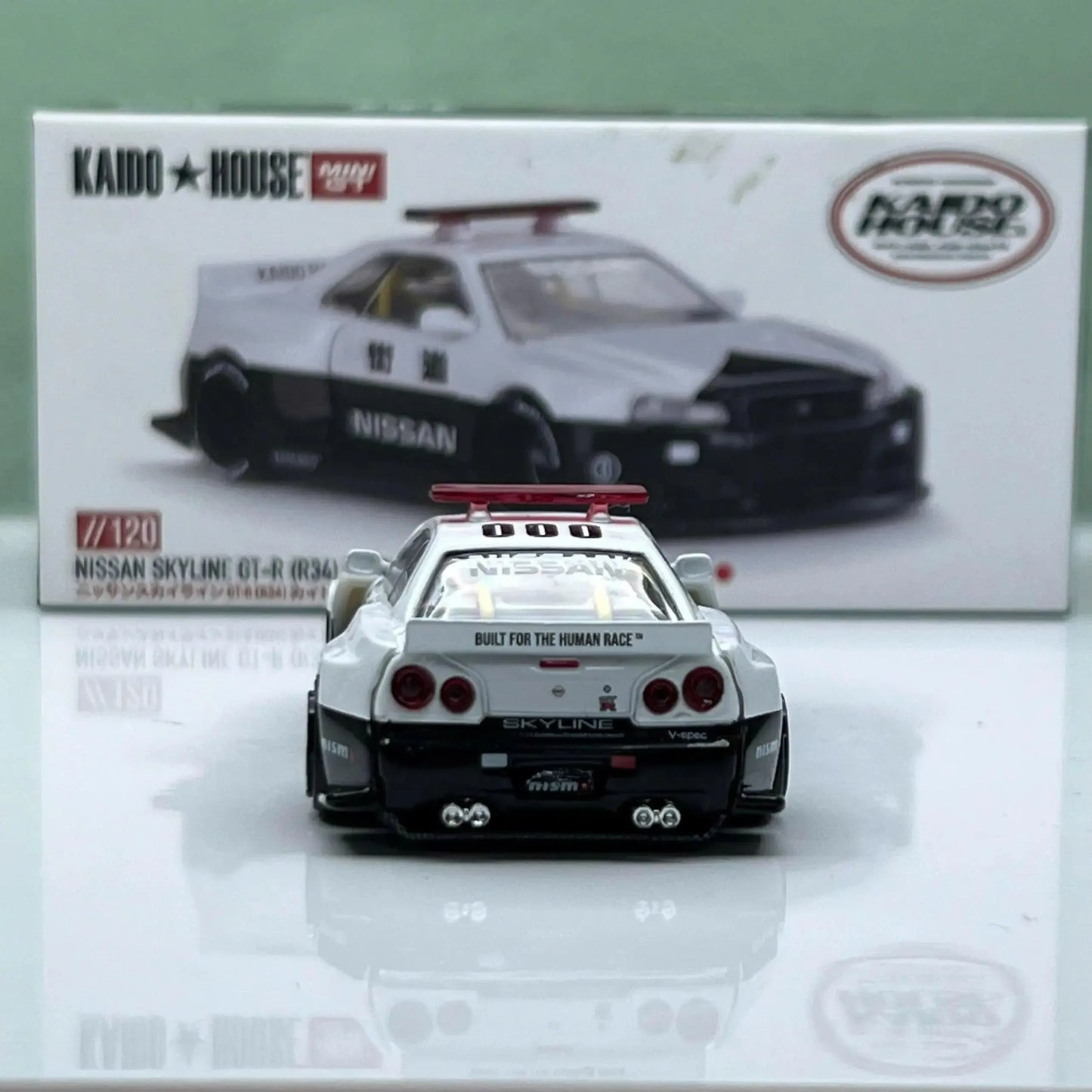 [PRE-ORDER] Mô hình xe Nissan Skyline GT-R R34 Kaido Works (V2 Aero) Police Mini-GT
