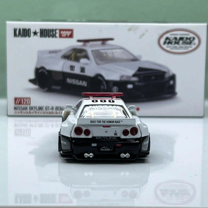 [PRE-ORDER] Mô hình xe Nissan Skyline GT-R R34 Kaido Works (V2 Aero) Police Mini-GT