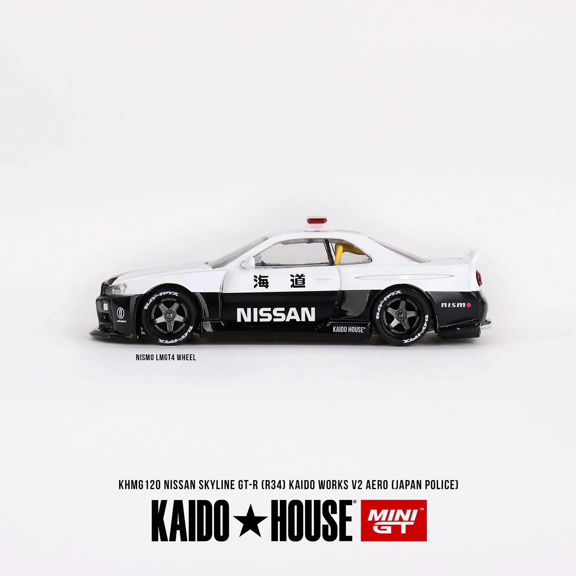 [PRE-ORDER] Mô hình xe Nissan Skyline GT-R R34 Kaido Works (V2 Aero) Police Mini-GT
